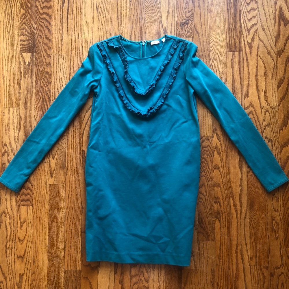 Sunday Best Green Ruffle Dress